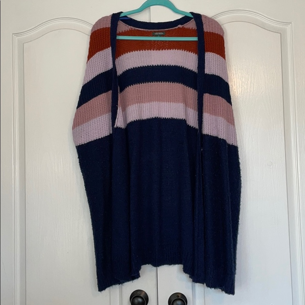 Color block cardigan